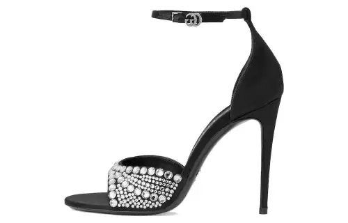 GUCCI 110mm Crystal-embellished Satin Sandals