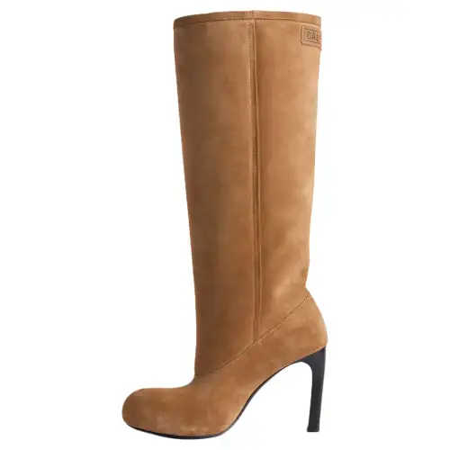 Balenciaga Fargo Knee High Snow Boots Women's Brown
