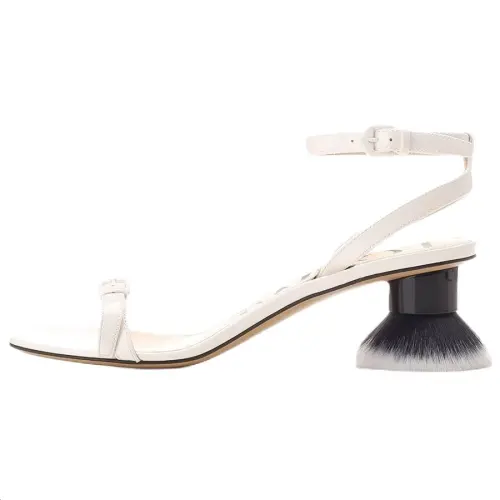 LOEWE Toy Leather One Strap Sandals 4cm Women's White