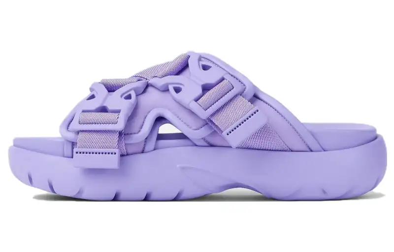 Bottega Veneta Snap Quiet Slide Slippers Women's Purple