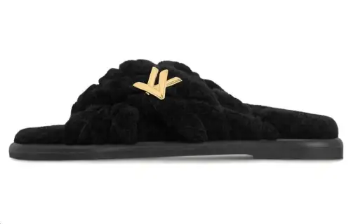 LOUIS VUITTON Bliss Slide Slippers Women's Black