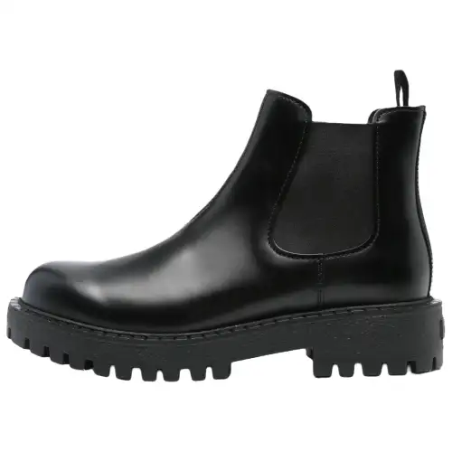 PRADA Calfskin Short Chelsea Boots 4.5cm Men's Black