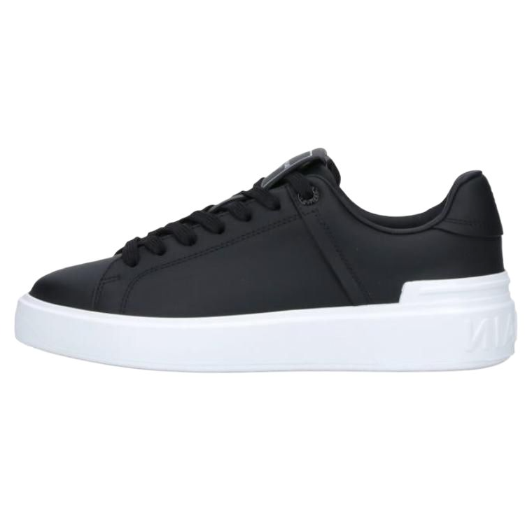 Женские кеды BALMAIN Leather Sneakers (черные)