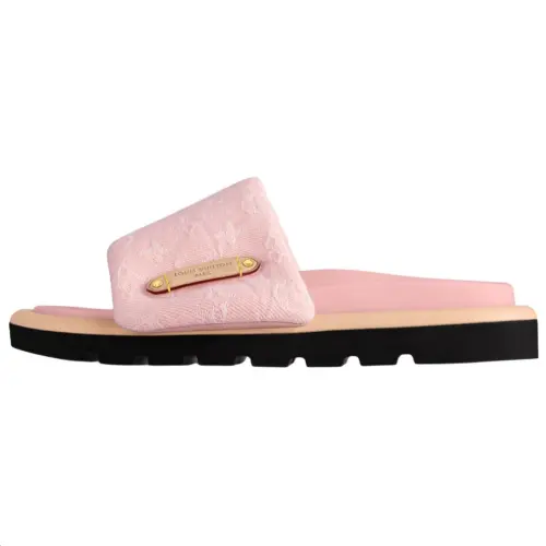 LOUIS VUITTON Pool Pillow Comfort Slide Slippers Women's Pink