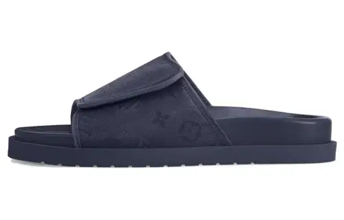 LOUIS VUITTON Miami Quiet Slide Slippers Men's Blue