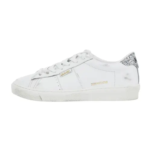 Golden Goose Matchstar Cow Leather Low top Skateboard Shoes Women's White