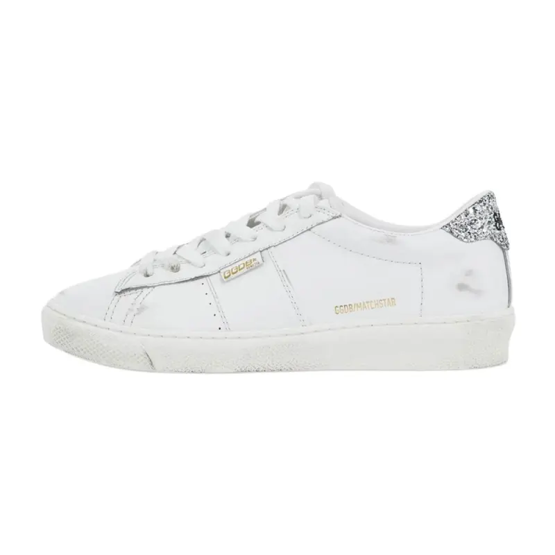 Golden Goose Matchstar Cow Leather Low top Skateboard Shoes Women's White