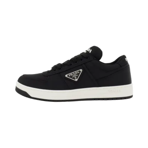 PRADA Re Nylon Gabardine Low Top Sneakers Black Black White