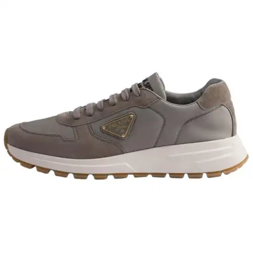 PRADA Prax 01 Leather Low top Casual Shoes Men's Gray