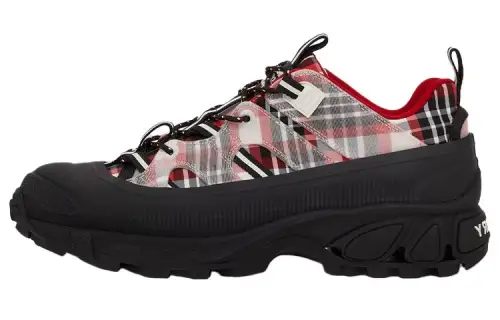Burberry Arthur Cow Leather Low top Casual Shoes Men's Red Black White