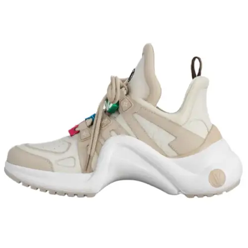 LOUIS VUITTON Archlight Cow Leather Low top Chunky Sneakers 5cm Women's Beige