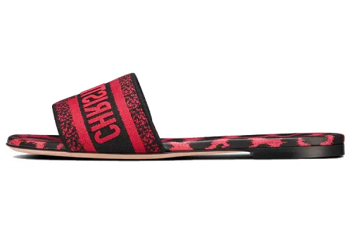 DIOR Dway Slide Slippers Women's Red/Black