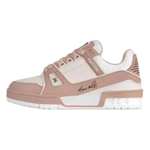 LOUIS VUITTON Trainer Low top Skateboard Shoes Women's Pink White