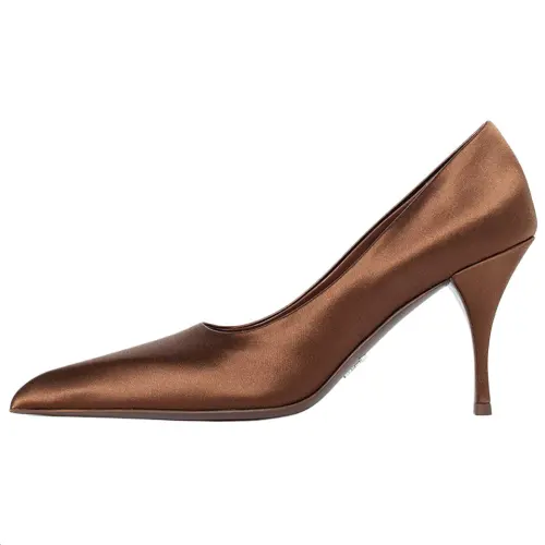 PRADA Slim Heel High Heels 8.5cm Women's Brown