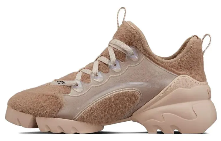 DIOR D Connect Fabric Lightweight Low top Athletic Shoes Casual Shoes Women's Nude