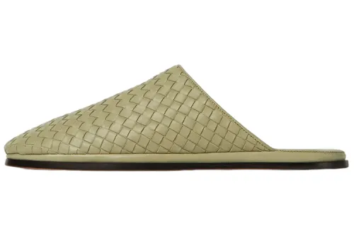 Bottega Veneta Closed Toe Slippers Men's Gray Green