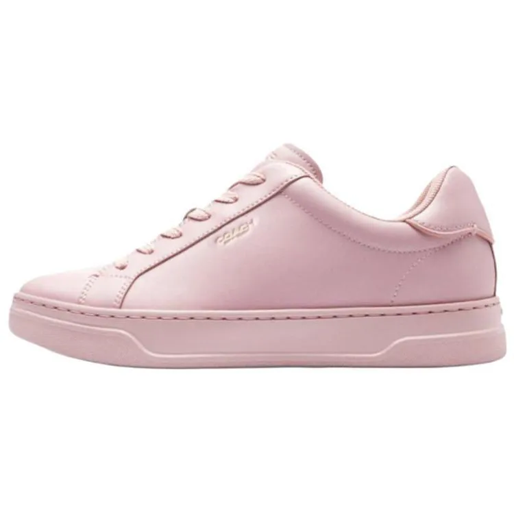 COACH Highline Cow Split Leather Low top Skateboard Shoes Women's Pink