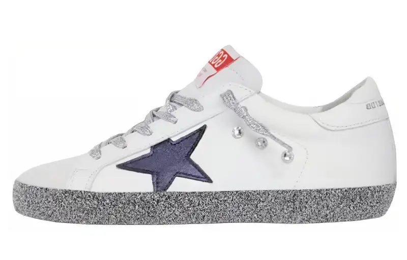 Golden Goose Super Star Lab Leather Low top Stylish Skateboarding Shoes Women's White