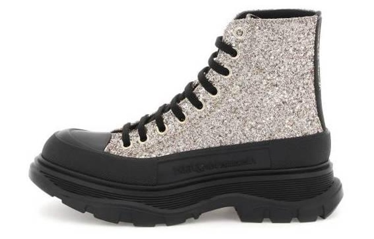 Женские ботинки Alexander McQueen Tread Slick (золотые)