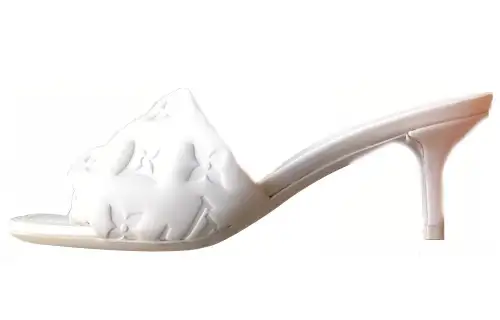 LOUIS VUITTON Revival Slide Slippers Women's White