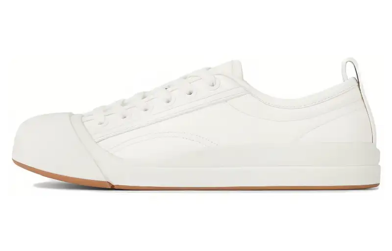 Bottega Veneta Vulcan Low top Skateboard Shoes Women's Optical White