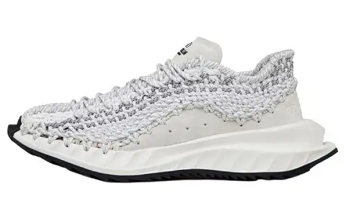 Valentino Crochet Fabric Knitted Fabric Low top Casual Shoes Men's White