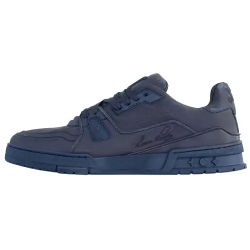 LOUIS VUITTON Trainer Low top Skateboard Shoes Men's Blue