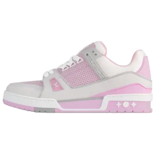 LOUIS VUITTON Trainer Cow Leather Low top Skateboard Shoes Women's Pink Purple