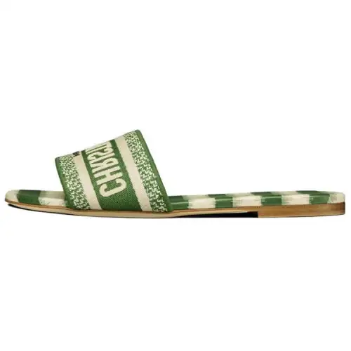 DIOR Dway Slide Slippers Women's Green White