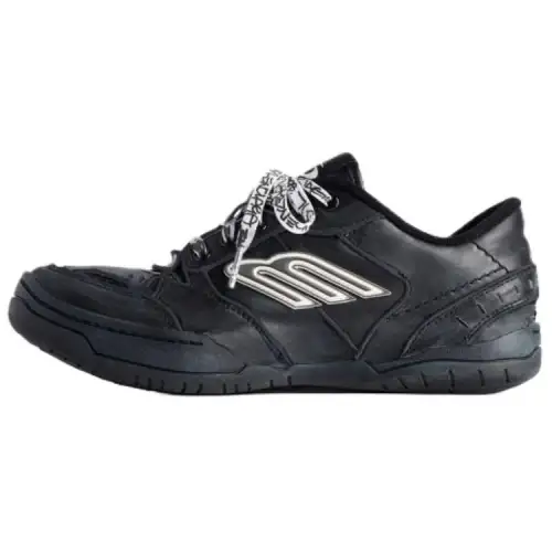 Balenciaga Hamptons Worn Out Low top Skateboard Shoes Women's Black