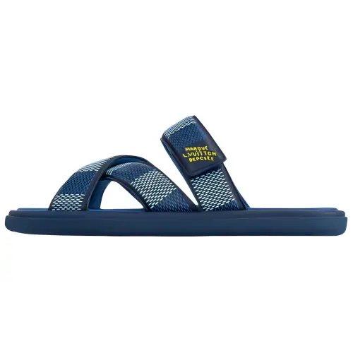 LOUIS VUITTON Slide Slippers Men's Blue
