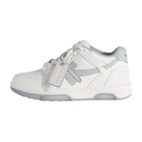 OFF WHITE Out Of Office Leather Sneakers 'Grey White'