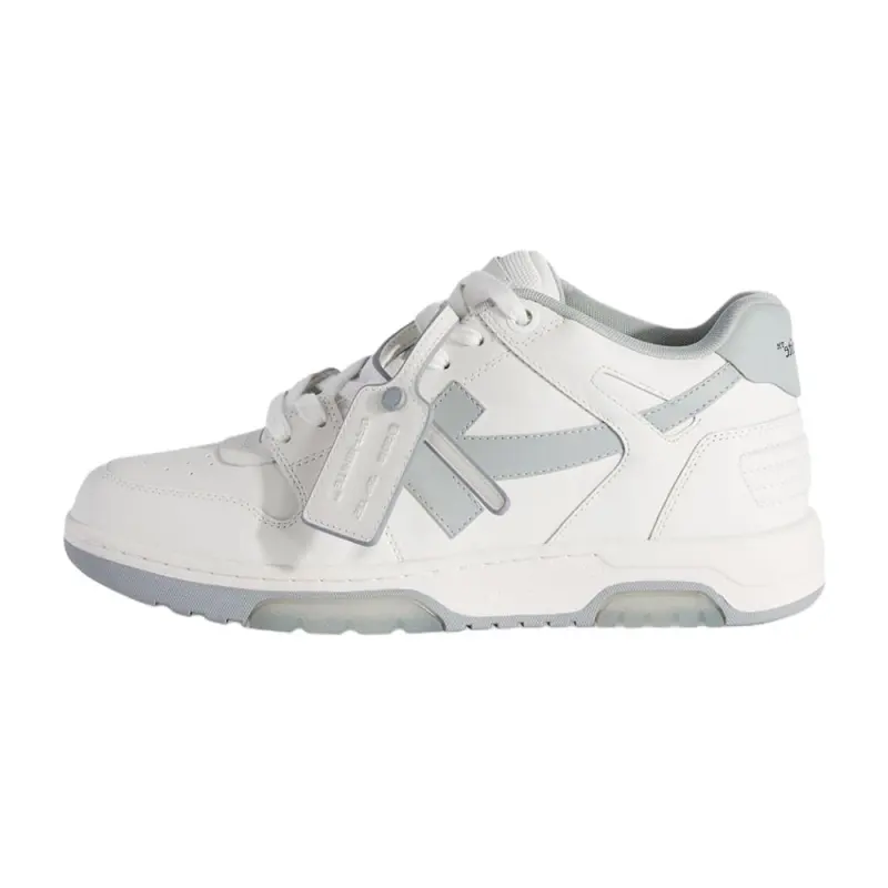 OFF WHITE Out Of Office Leather Sneakers 'Grey White'