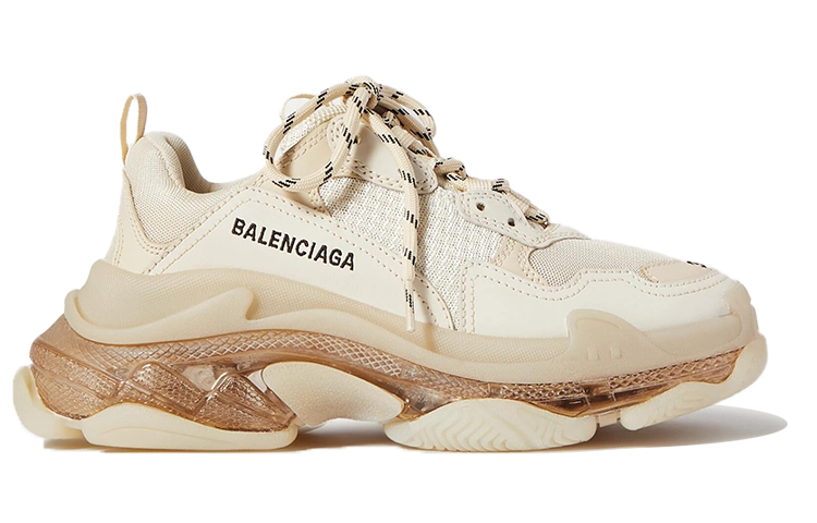 Женские кроссовки Balenciaga Triple S Clear Sole (миллениум / миндально-белый) — фото 2