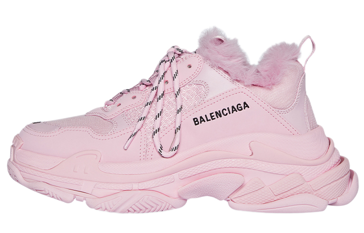 Женские кроссовки Balenciaga Triple S (розовые)