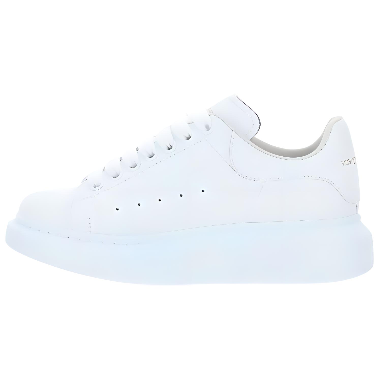 Женские кеды Alexander McQueen Oversized Sneaker (бело-золотые)