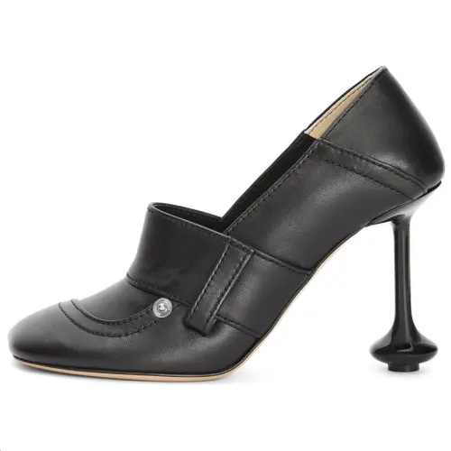 LOEWE Toy Sheepskin Slim Heel High Heels 9cm Women's Black