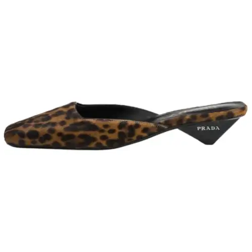 PRADA 35mm Leopard-print Mules