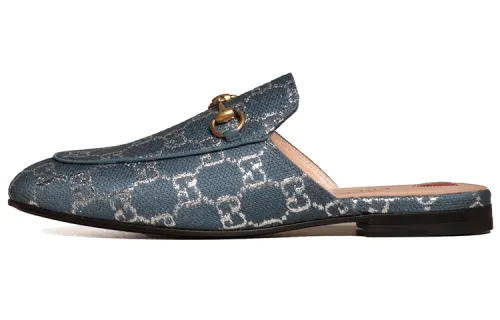 GUCCI Lightweight Closed Toe Slippers Women's Blue