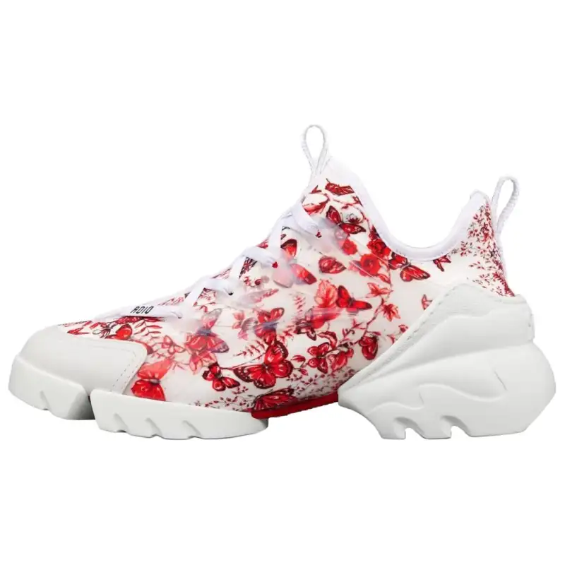 DIOR D Connect Low top Chunky Sneakers Women's Red White