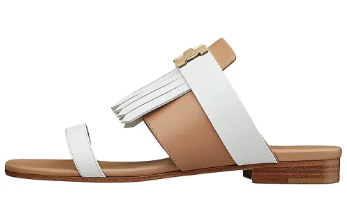 HERMES Coralia Stylish Sandal Women's White Brown
