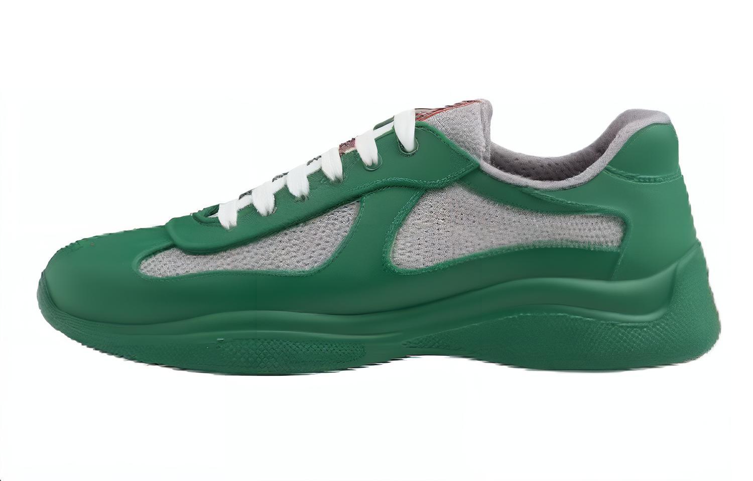 PRADA Luna Rossa Fabric Low top Casual Shoes Unisex Green