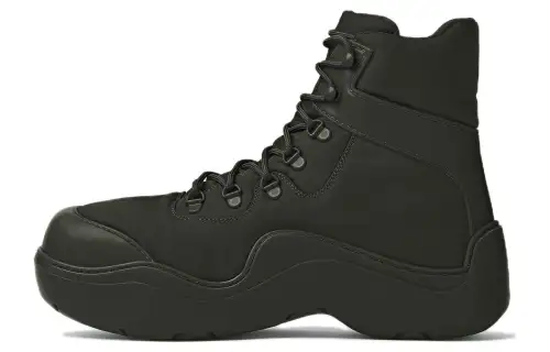 Bottega Veneta Puddle Short Combat Boots Men's Black