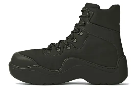 Bottega Veneta Puddle Short Combat Boots Men's Black