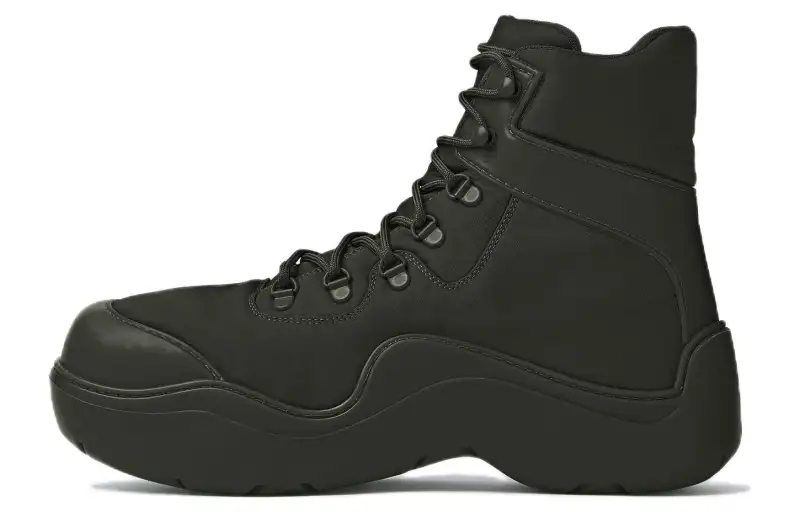 Bottega Veneta Puddle Short Combat Boots Men's Black