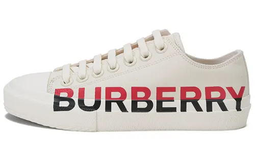 Burberry Low top Canvas Shoes Women's Cream
