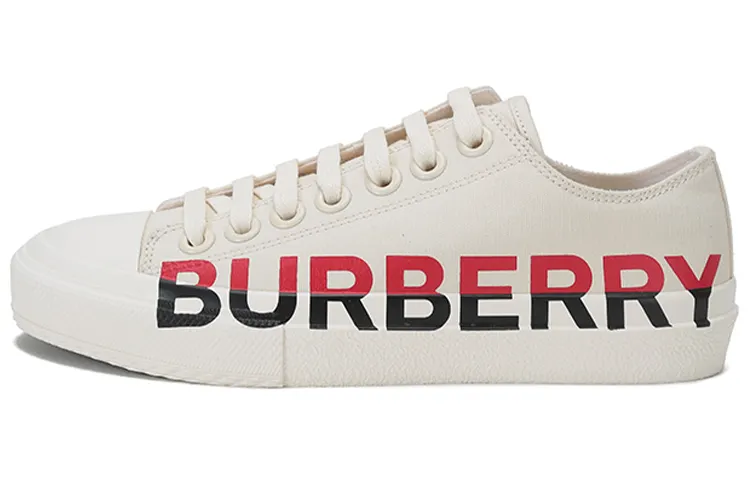 Burberry Low top Canvas Shoes Women's Cream