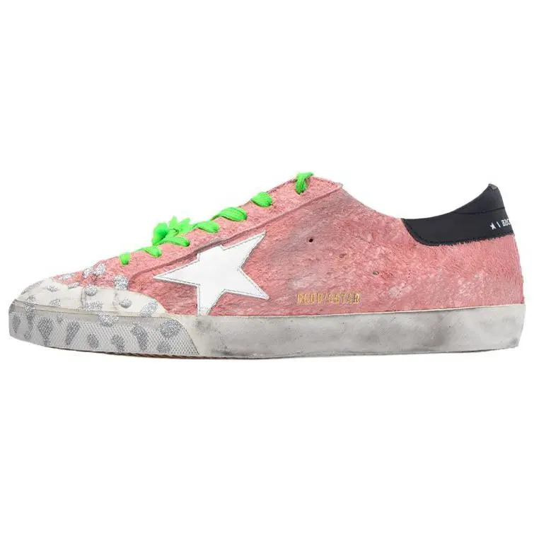 Golden Goose Super Star Leather Low top Skateboard Shoes Men's Light Pink