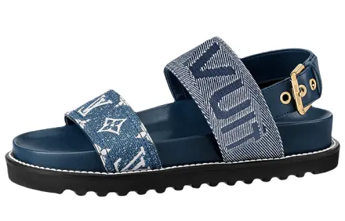 LOUIS VUITTON Paseo Comfort Stylish Sandal Women's Blue