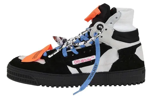 OFF WHITE Off Court High top Stylish Skateboarding Shoes Men's Black White